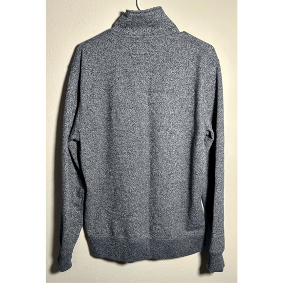 Roots Canada Men’s Gray 1/4 Zip Fuzzy Beaver Logo Sweater Jacket Sz Lg - Picture 8 of 9